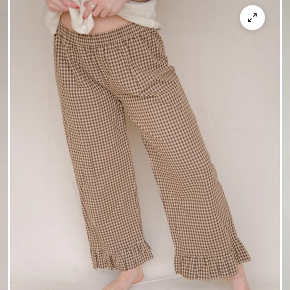sonderhaus Brown Gingham Wide-Leg Pants - Picture 3 of 3